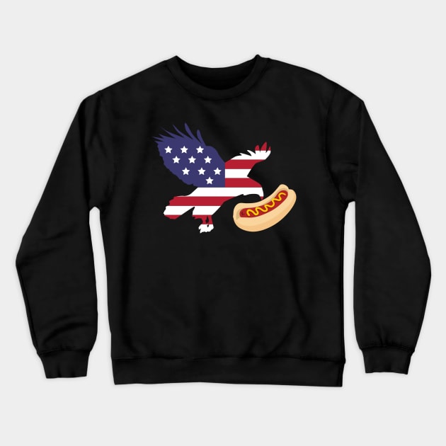 Hot Dog Day America Crewneck Sweatshirt by thefriendlyone